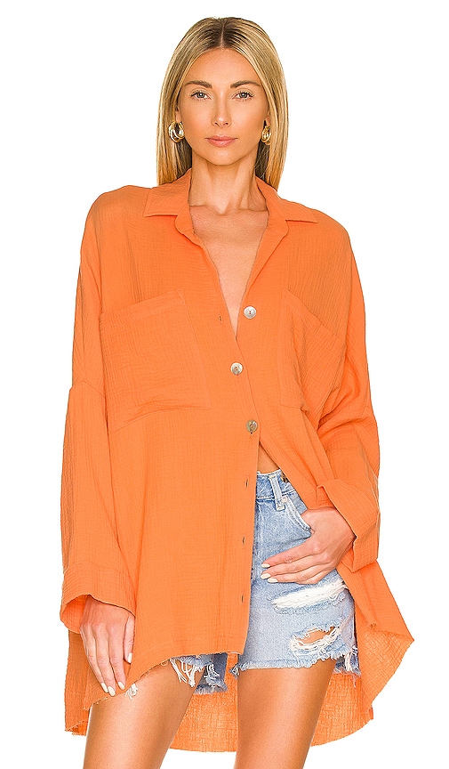 Show Me Your Mumu Johns Button Down Shirt in Orange REVOLVE