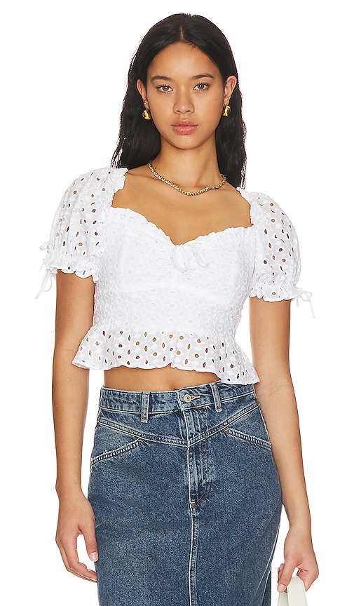 Show Me Your Mumu Cindy Top In White