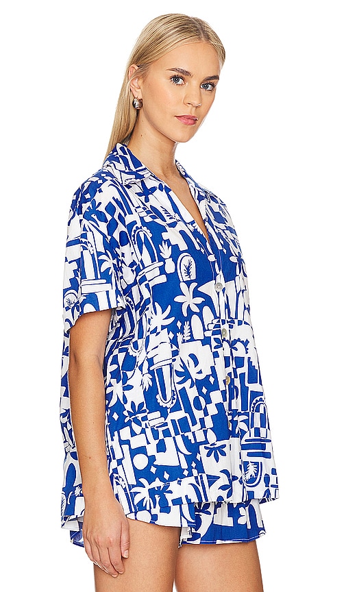 Shop Show Me Your Mumu Parker Button Down In Blue