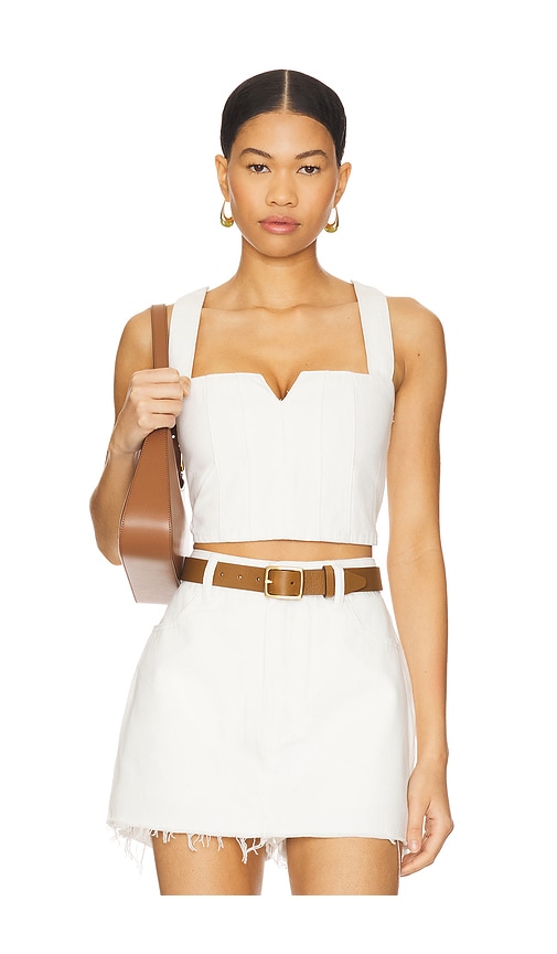 Crossroads Corset Top in White. - size XS (also in L, M, S, XL)