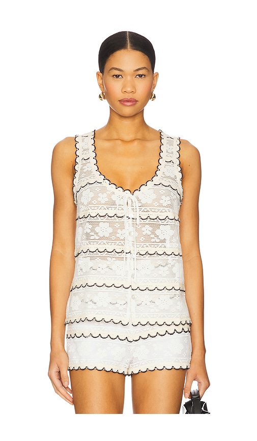 Take It Easy Tank in Cream. - size XL (also in L, M, S, XS)
