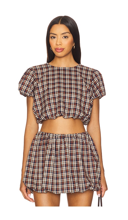 Show Me Your Mumu Highland Crop Top In Brown