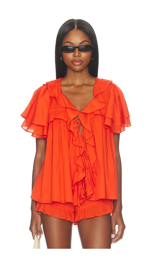 Show Me Your Mumu Rosalie Ruffle Top