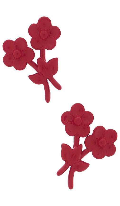 Shushu/Tong Painted Double Flower Stud Earrings