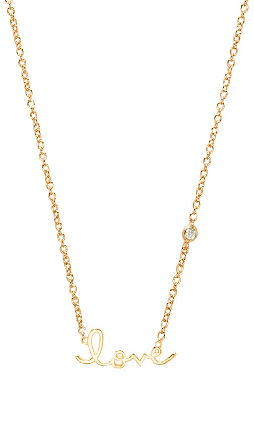 Love Necklace with Diamond Bezel
