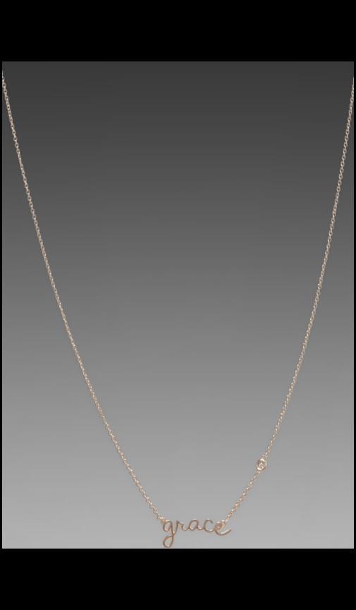 Grace Necklace with Diamond Bezel