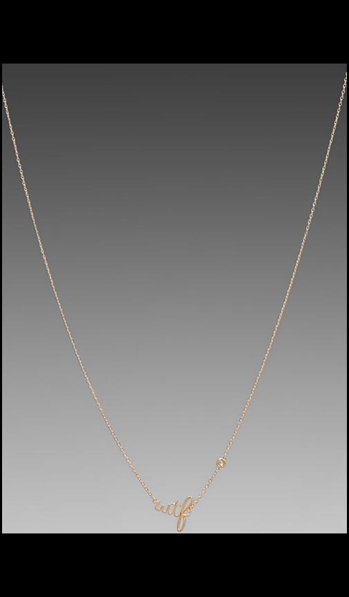 WTF Necklace with Diamond Bezel