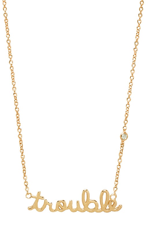 Trouble Necklace with Diamond Bezel