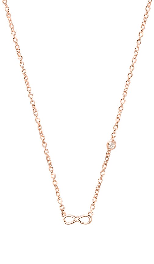 Infinity Necklace with Diamond Bezel