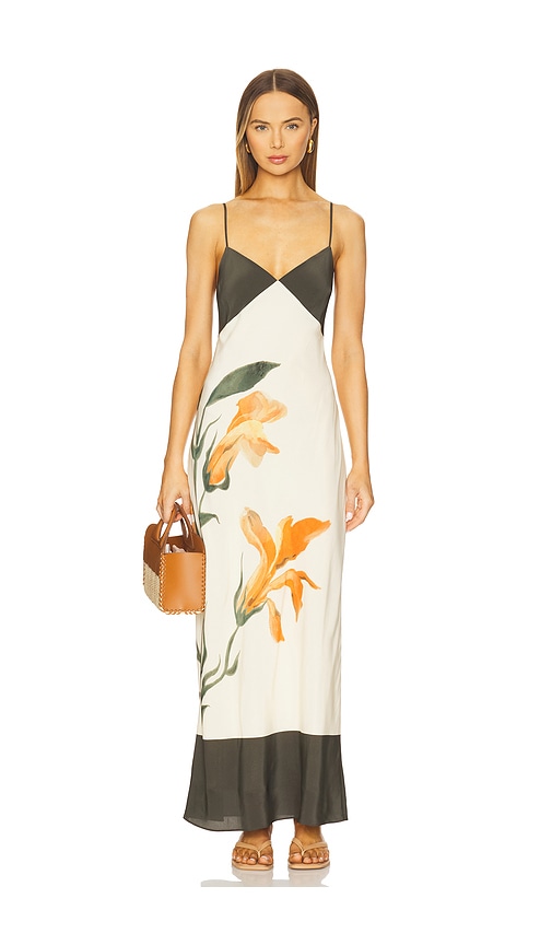 SIR. Constance V Neck Slip Dress in Iris Floral
