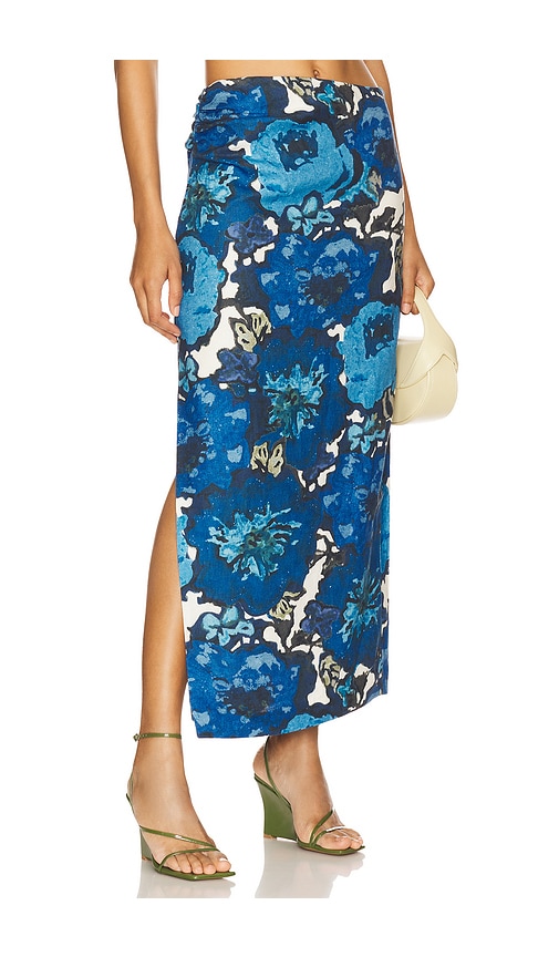 SIR. Camellia Midi Skirt in Flora Print