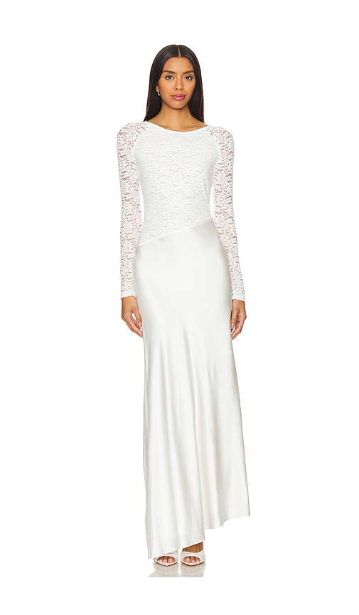 Significant Other Sofiya Long Sleeve Maxi Dress in Bone