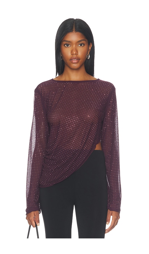 Harriett Long Sleeve Top by Significant Other in Eggplant