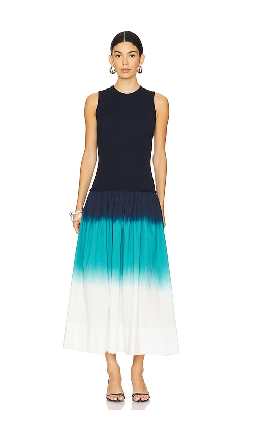 SIMONMILLER Novo Knit Combo Dress in Navy. - size S (also in L, M, XS)