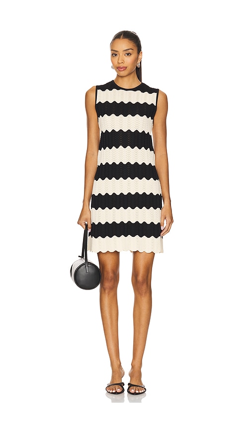SIMONMILLER Moji Knit Mini Dress in Black,White. - size S (also in L, M, XS)