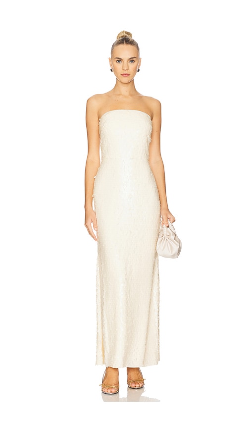Simonmiller Sculpty Strapless Sequin Dress In White