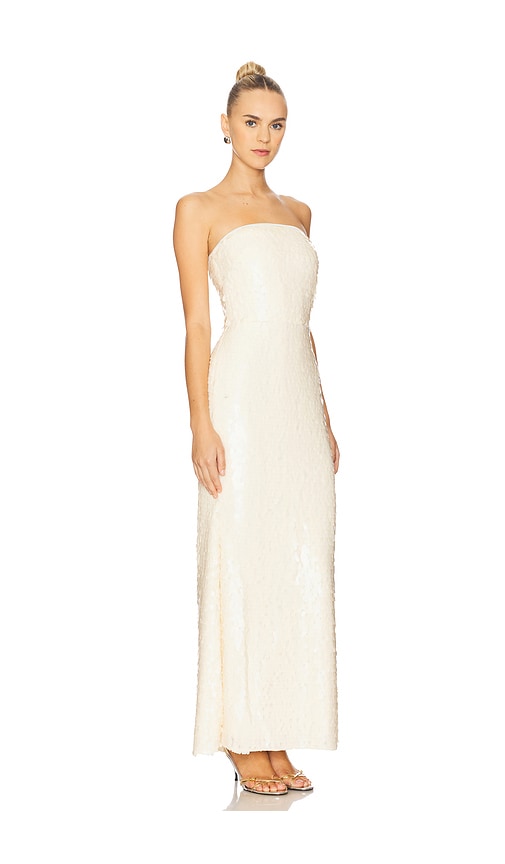 Simonmiller Sculpty Strapless Sequin Dress In White