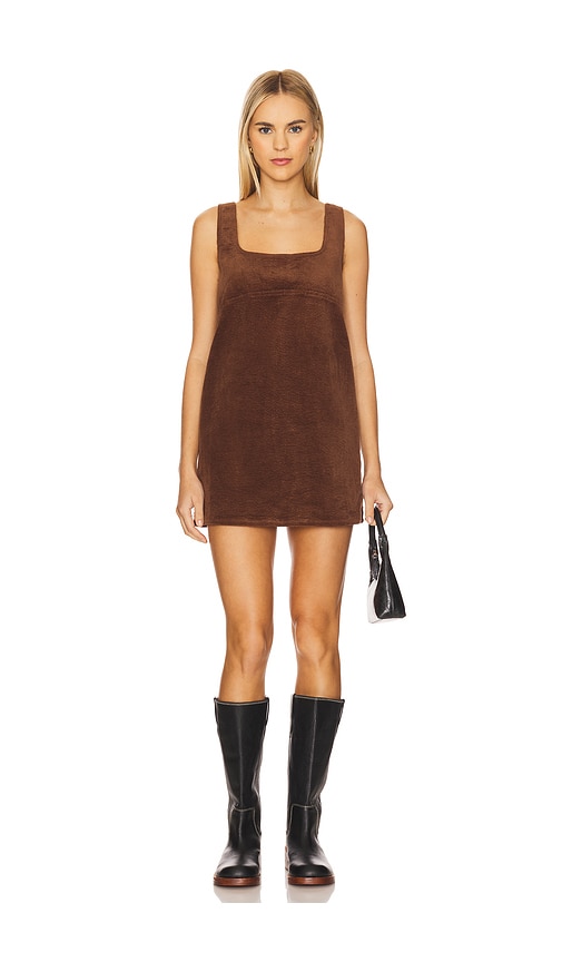 Sahara Corduroy Mini Dress in Brown. - size L (also in M, S, XL, XS) - SIMONMILLER - Modalova