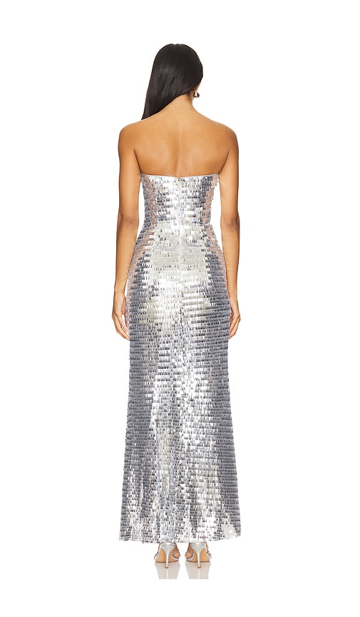  Simonmiller Vestido Sculpty Strapless Sequin En Color Plateado Metálico Talla 10  (también En 12, 4). 