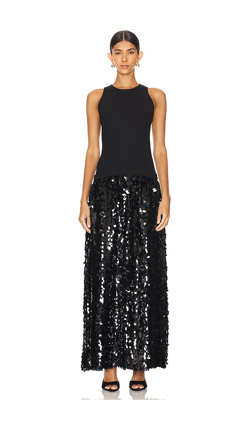 SIMONMILLER Memphis Crepe Sequin Dress in Black