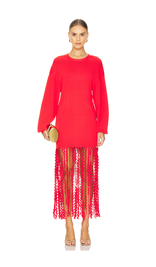 SIMON MILLER WALLIS KNIT FRINGE DRESS 