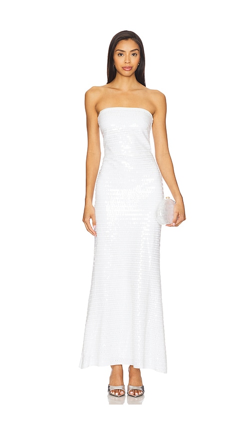 Sculpty Strapless Sequin Dress in White. - size 0 (also in 2, 4) - SIMONMILLER - Modalova