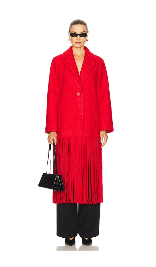 Simonmiller Vero Fringe Coat In Red