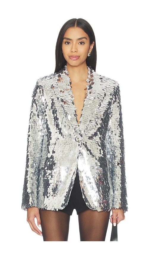 Simonmiller Leon Sequin Blazer In Silver