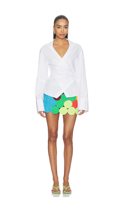 SIMONMILLER Anya Poplin Wrap Top | Thumbnail 4 SIMONMILLER Anya Poplin Wrap Top | Thumbnail 4