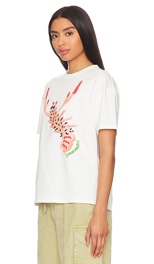 Shop Simon Miller Lango Graphic Tee In Langoustine Logo