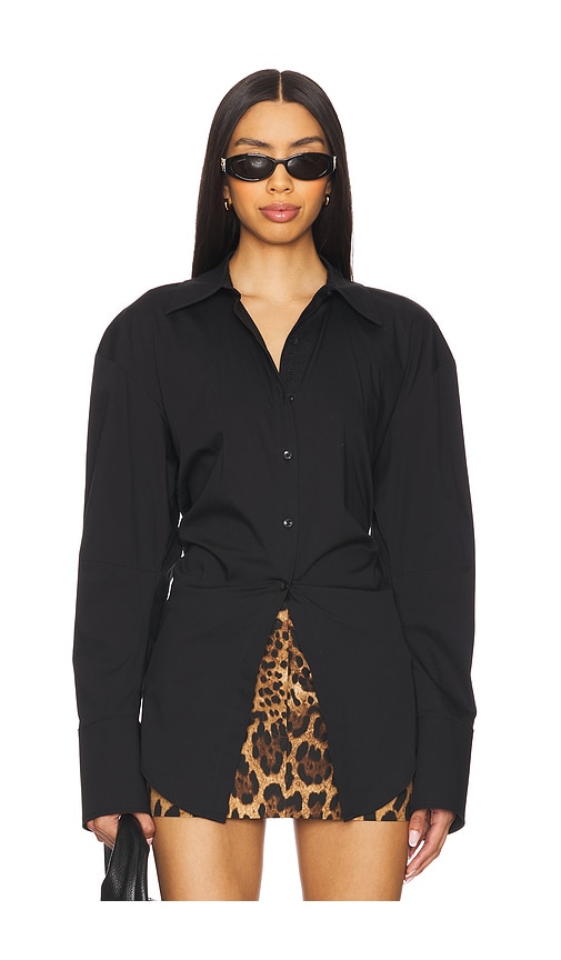 Simonmiller Loch Button Up Shirt In 黑色