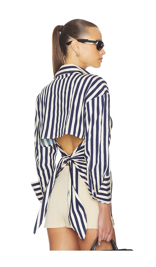 Simonmiller Loch Poplin Button Up In Blue