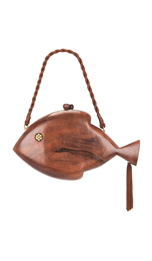 SIMONMILLER POCHETTE CARVED FISH en Brown 295 €