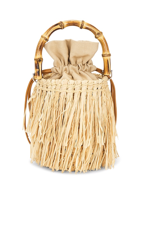Simonmiller Tiki Fringe Bag In Beige