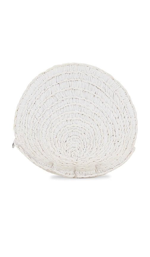 SIMONMILLER Oyster Clutch in White.