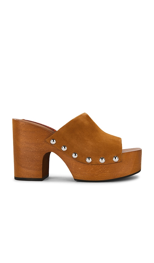 SIMONMILLER Suede Sol Wood Sandal