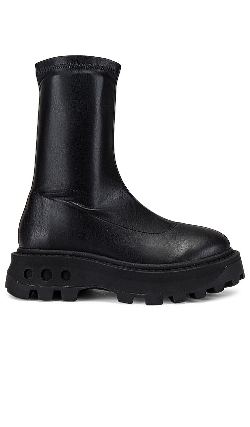 Simon Miller Faux Leather Scrambler Boot in Black | REVOLVE