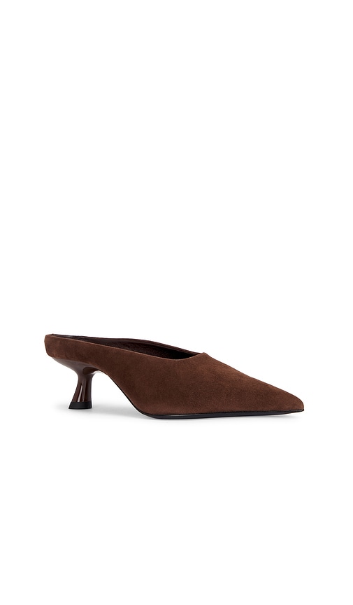 Simonmiller Gala Suede Pointed Mule In Brown