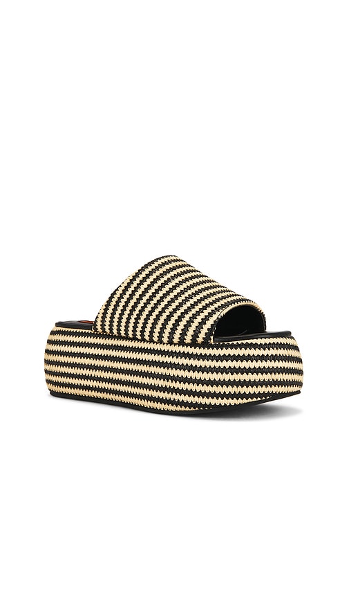 Simon Miller Stripe Raffia Cloudy Platform Sandal In Multi