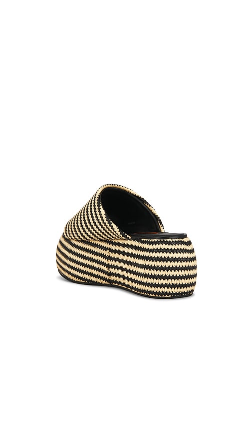 Simonmiller Sandale Stripe Raffia Cloudy Platform In Black,neutral. Größe 37. Also In 38, 39, 40. 