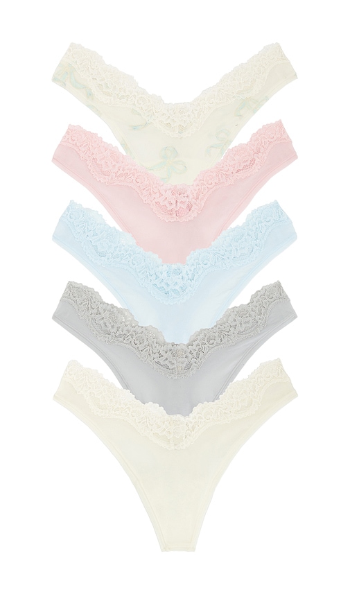 SKIMS Fits Everybody Lace Dipped Thong 5-pack