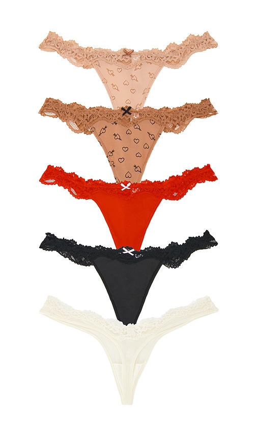SKIMS Fits Everybody Lace String Thong 5-pack