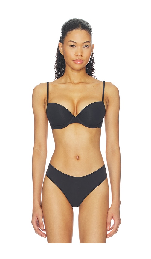 SKIMS Everybody Cotton Lightly Lined Demi Bra in Black. - size 32A (also in 32B, 32C, 32D, 32DD, 34A, 34B, 34C, 34D, 34DD, 36B, 36C, 36D, 36DD)