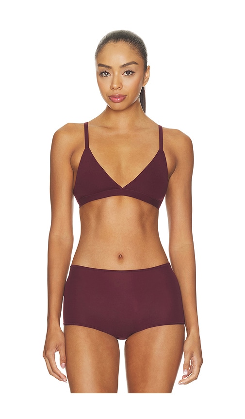 Skims Fits Everybody Triangle Bralette In Currant