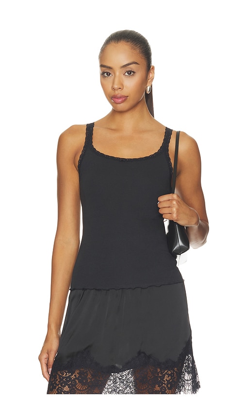 Skims Back To School Pointelle Cami Top In Onyx
