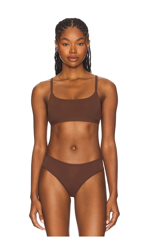 Skims Fits Everybody Scoop Bralette In Brown