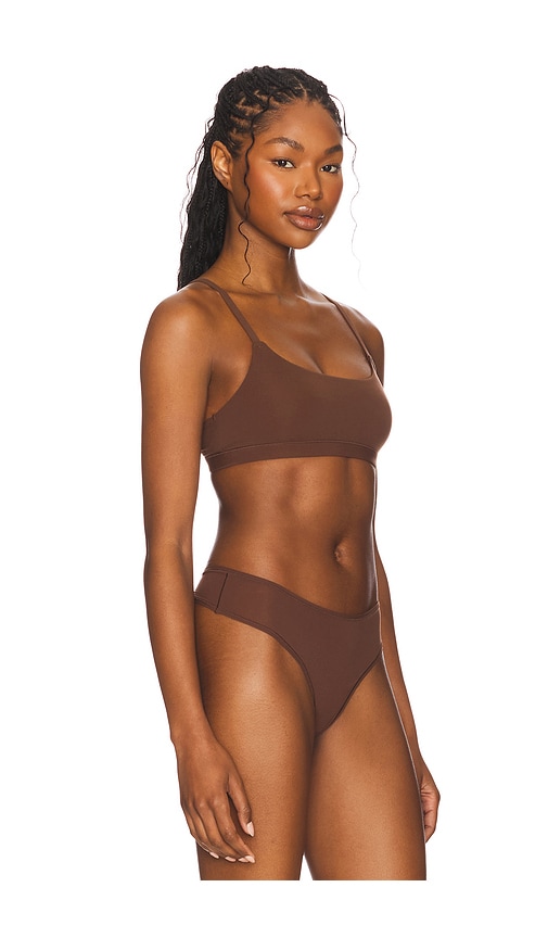Skims Fits Everybody Scoop Bralette In Brown