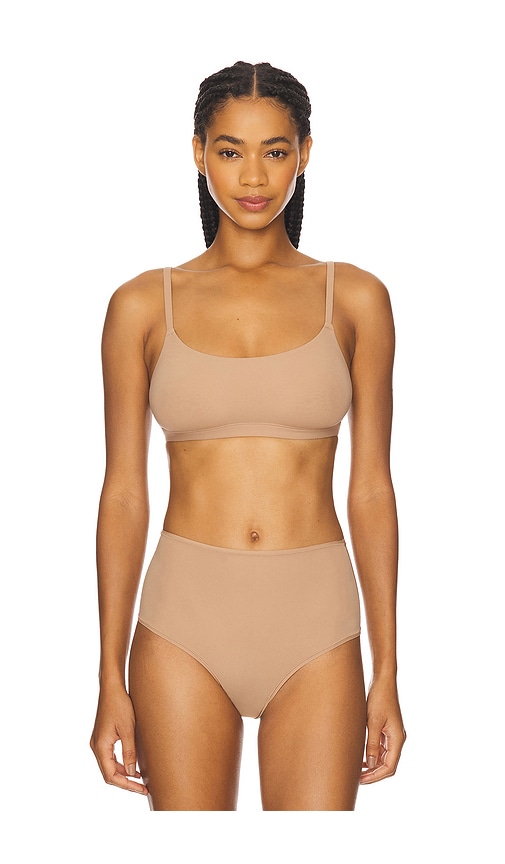 Skims Fits Everybody Scoop Bralette In Brown