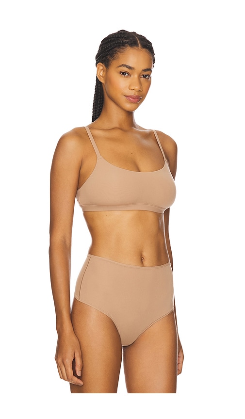 Skims Fits Everybody Scoop Bralette In Brown