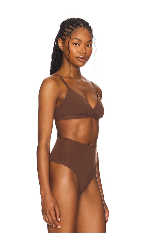Skims Fits Everybody Crossover Bralette In Brown